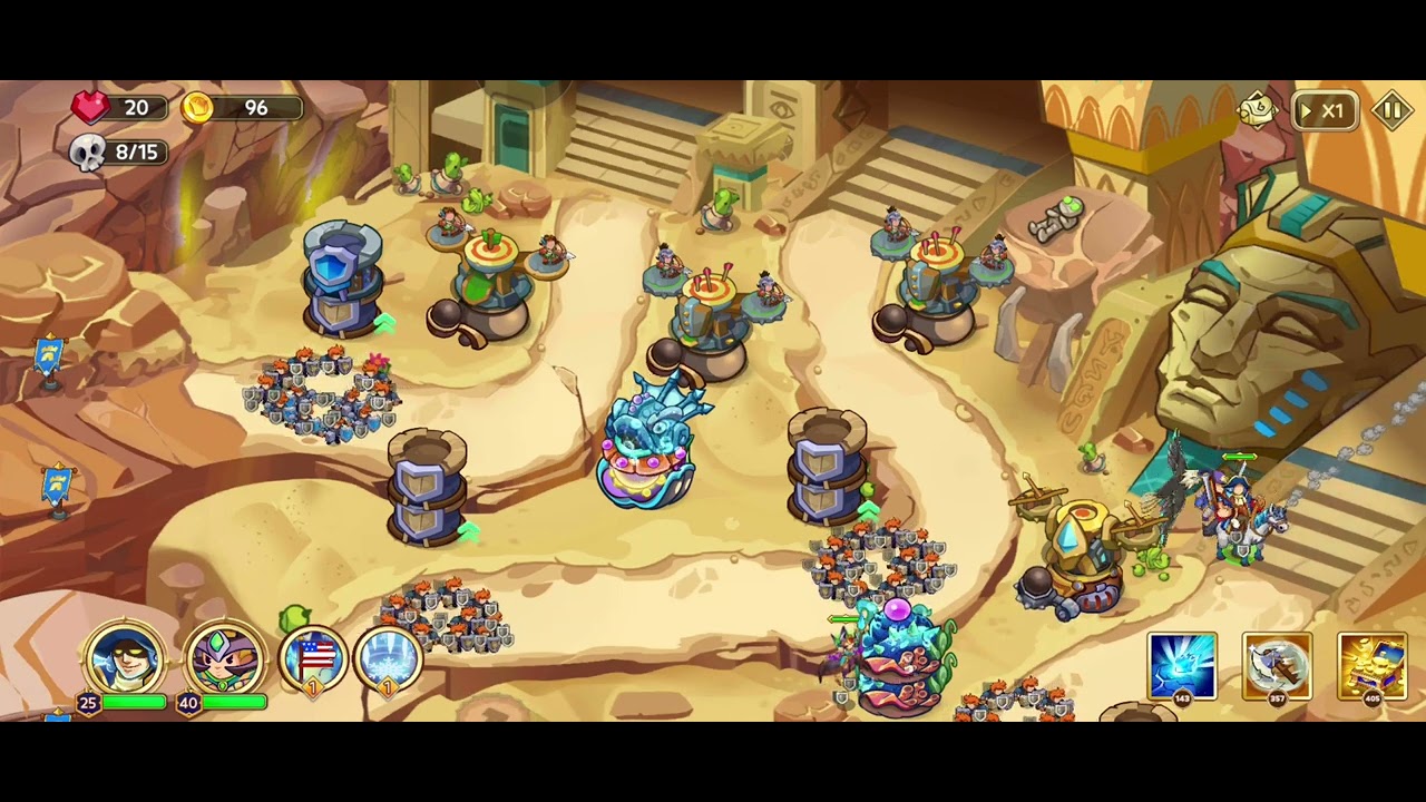 King of Defense 5: TD Games - World 2 - Stage 18 ( Difficult: Nightmare )