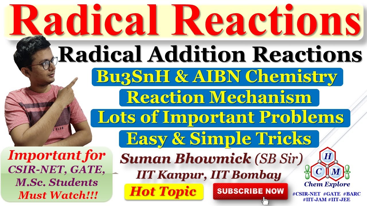 Radical Reactions||Radical Addition Reaction||Baldwin Rule||Lots of Poroblems||CSIR-NET GATE||Tricks