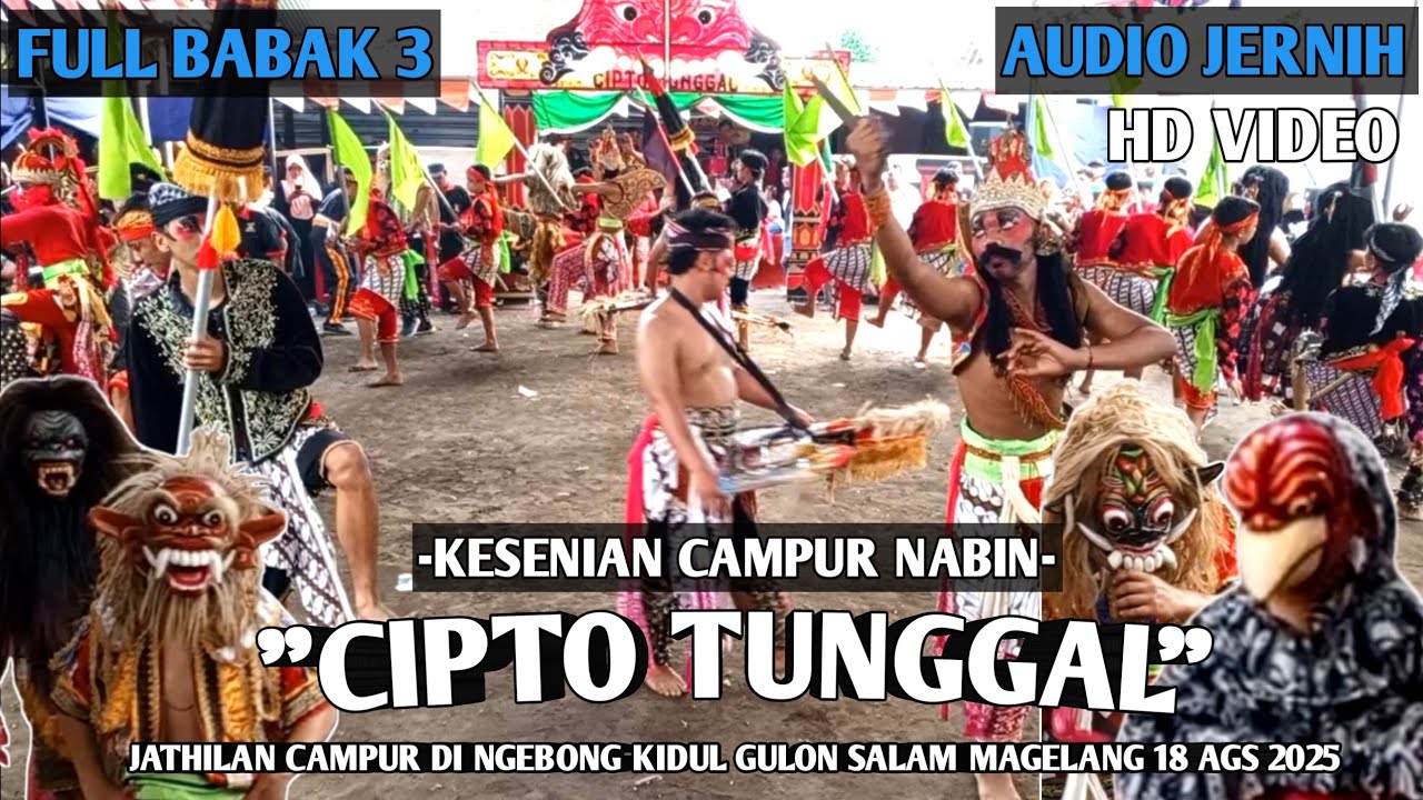 Campur Cipto Tunggal Nabin Full babak 3 Jathilan di Ngebong Kidul Gulon Salam Magelang PEMAIN BLUDAK