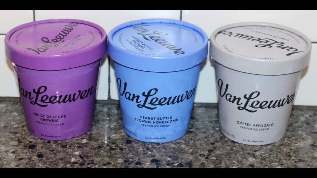 Van Leeuwen Ice Cream: Dulce De Leche Brownie, Peanut Butter Brownie Honeycomb, Coffee Affogato