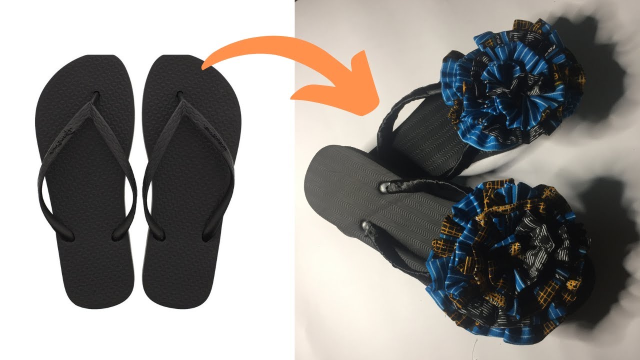 Slippers Design Tutorial  [DIY Fabric Flip Flop]