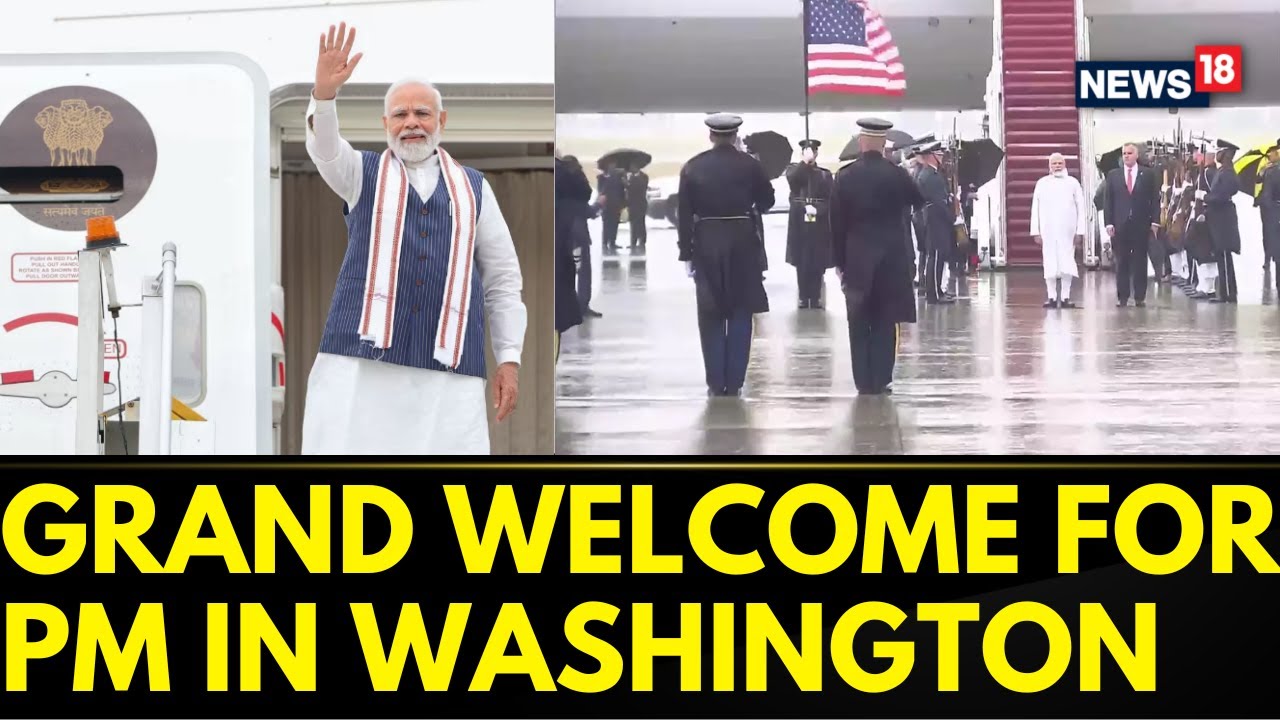 PM Modi US Visit | Prime Minister Narendra Modi Lands At Joint Base Andrews Washington DC | News18