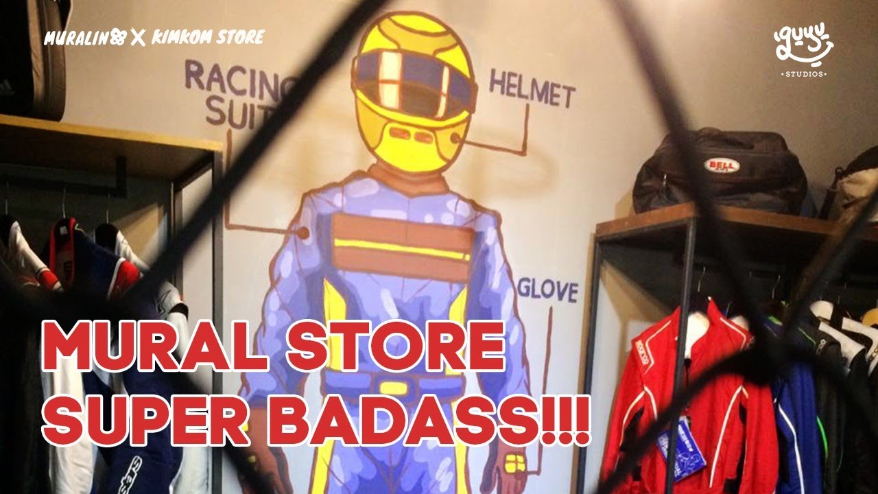 MURAL STORE SUPER BADASS!!! by MURALIN88 X KIMKOM STORE | lukis dinding mural kimkom store Bintaro