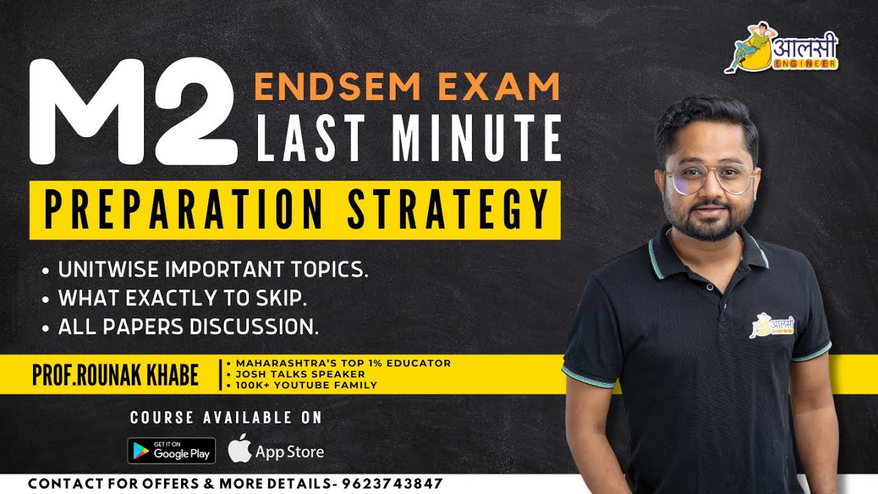 M2 Endsem Exam | Last Minute Strategy | FE Engineering | #SPPU | Rounak Sir | Aalsi Engineer