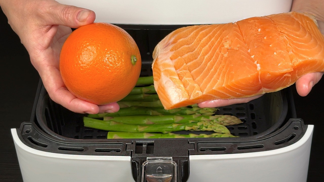 Air Fryer Salmon + Magic Orange Sauce 🍊: Restaurant-Quality at Home!