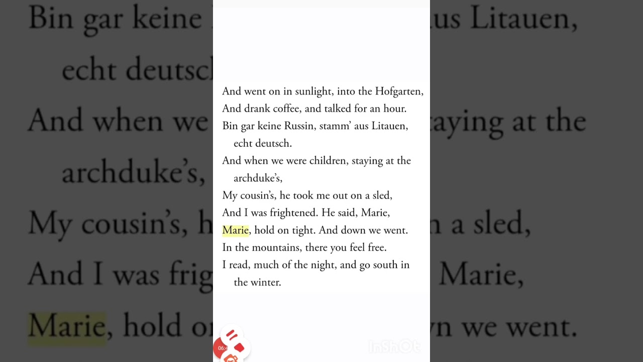 The waste land by t.s. eliot | section 1 