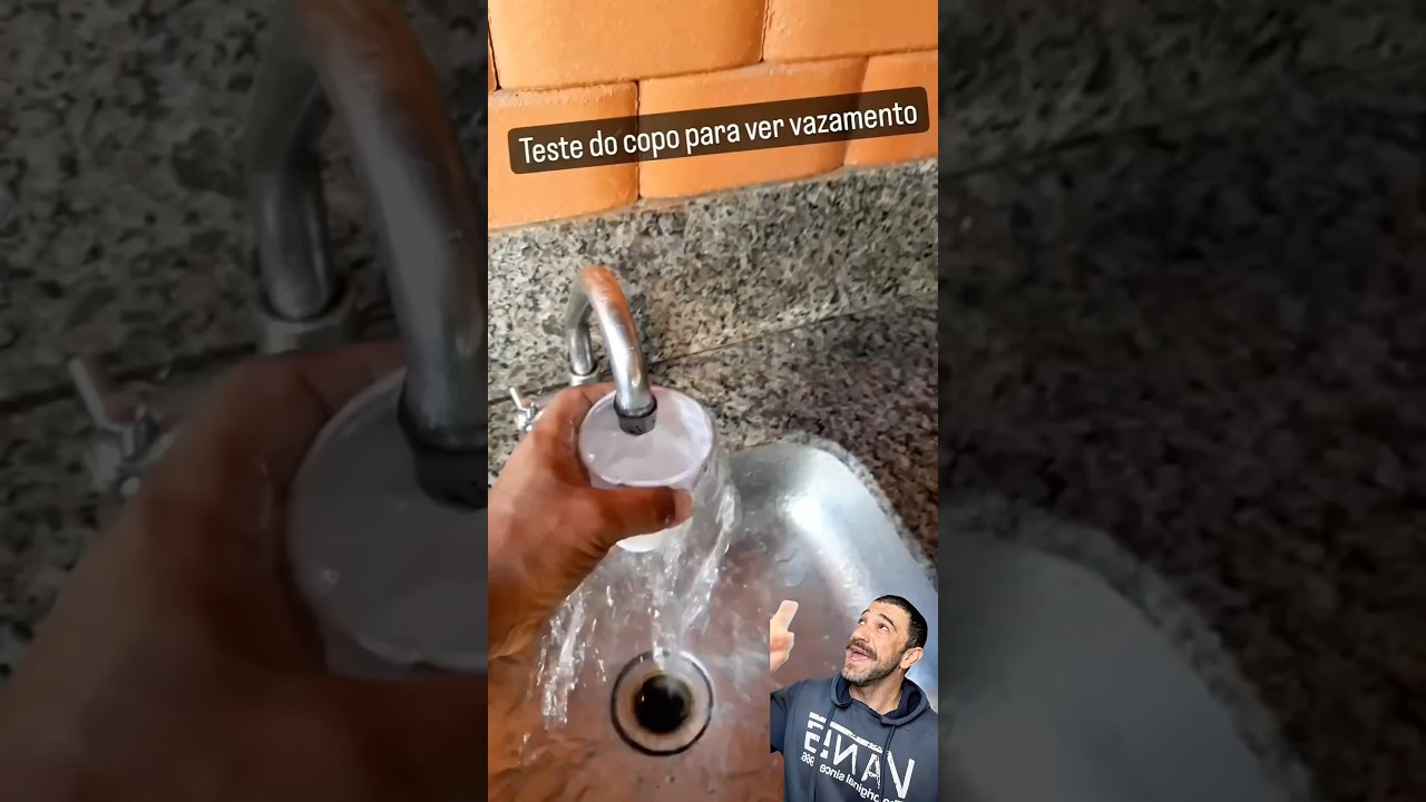Teste do copo para ver vazamento!