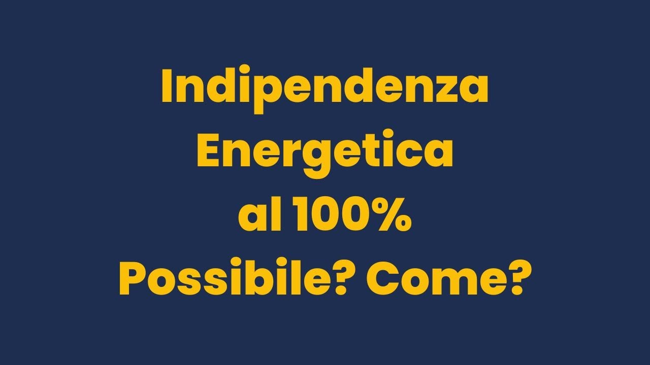 Fotovoltaico: posso raggiungere la libertà al 100%?