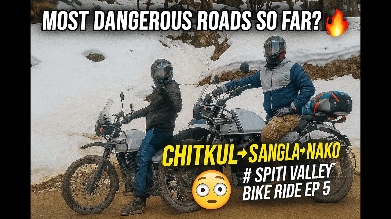 "India’s Most Dangerous Road? Chitkul to Nako on Bike 🥶 | Spiti Adventure Ep 5"