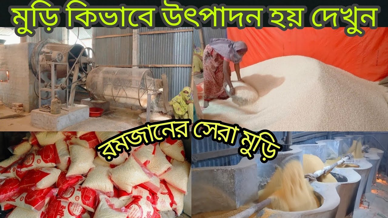 মুড়ি উৎপাদনের  কারখানা  A to Z  প্রতি মাসে ১ লক্ষ টাকা আয় / muri making machine /  মুড়ি মিল /মুরি