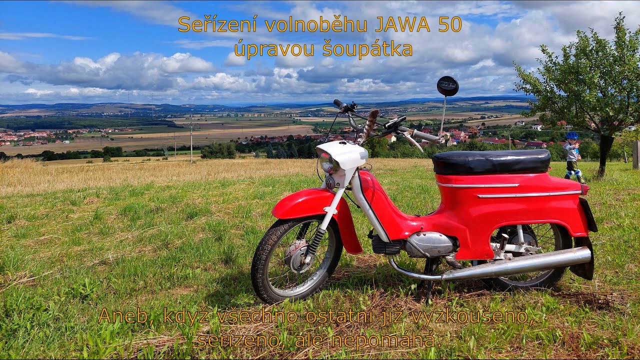 JAWA 50 Seřízení volnoběhu úpravou šoupátka