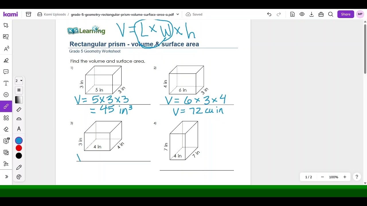 Volume Introduction Grade 5