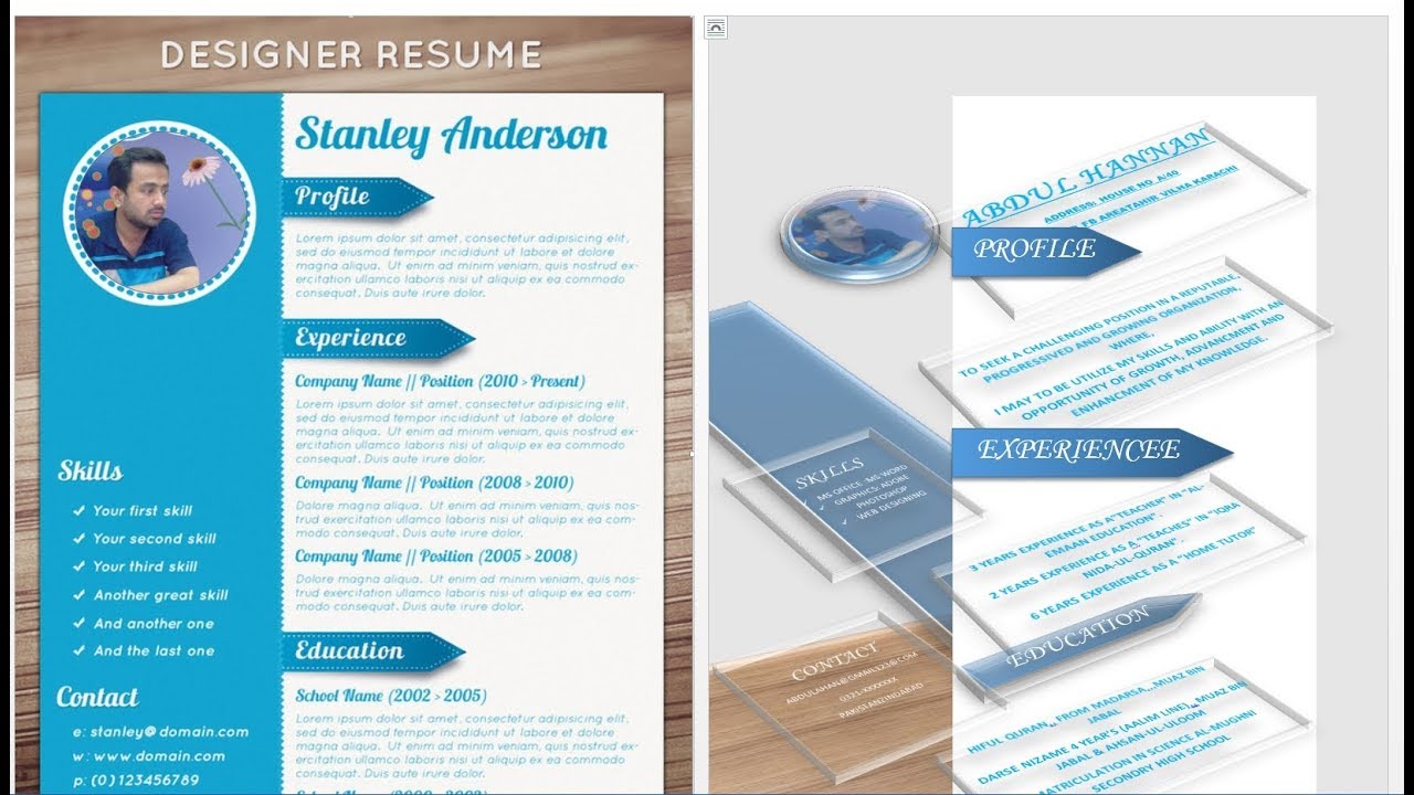 CV/Resume Design tutorial with Microsoft Word