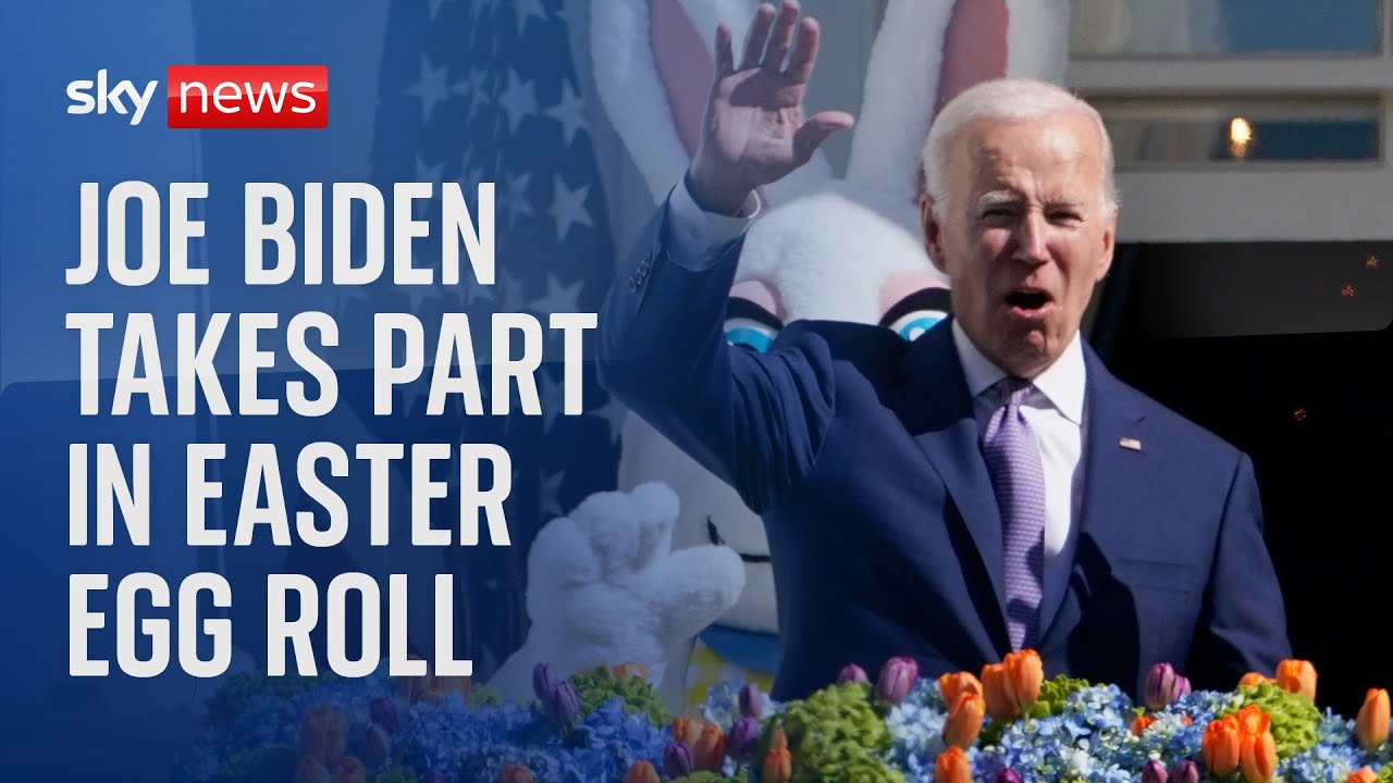 US President Joe Biden takes part in Easter egg roll