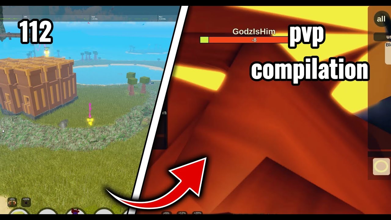 PVP COMPILATION #112 (Warring 4PF and menace & More) [Booga Booga Reborn]