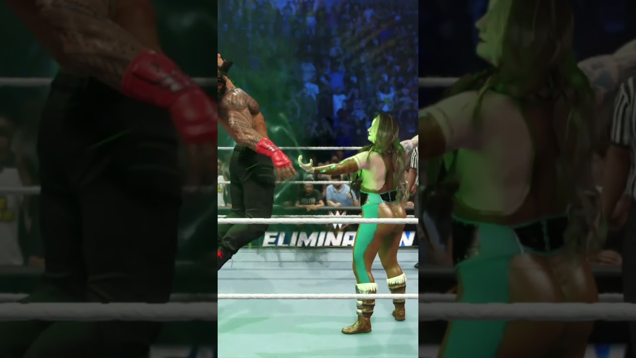 Roman Reigns VS Sol Ruca Fight WWE2K25 