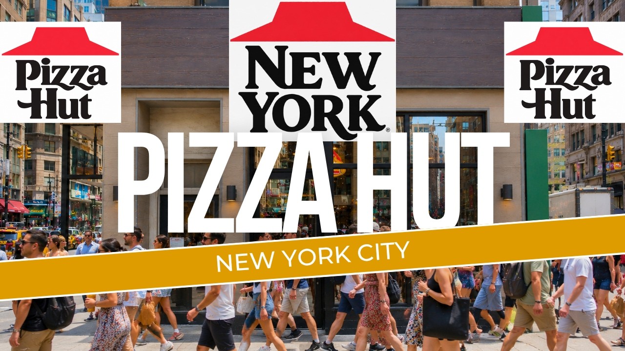 Внутри пиццерии Pizza Hut в Нью-Йорке