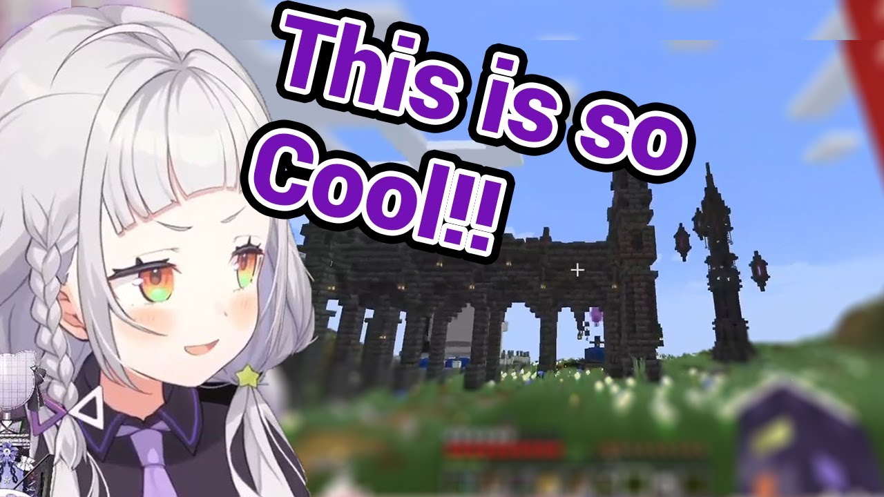 Shion was Amazed by the Risu Island and Iofi UFO in the Minecraft!!!
