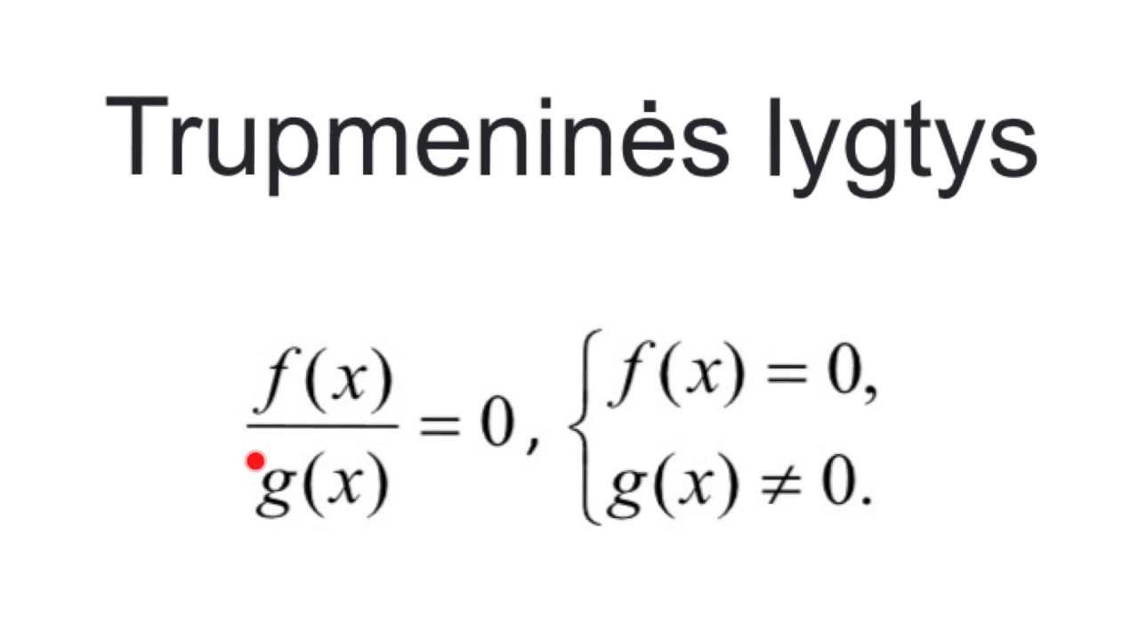 Trupmeninės lygtys