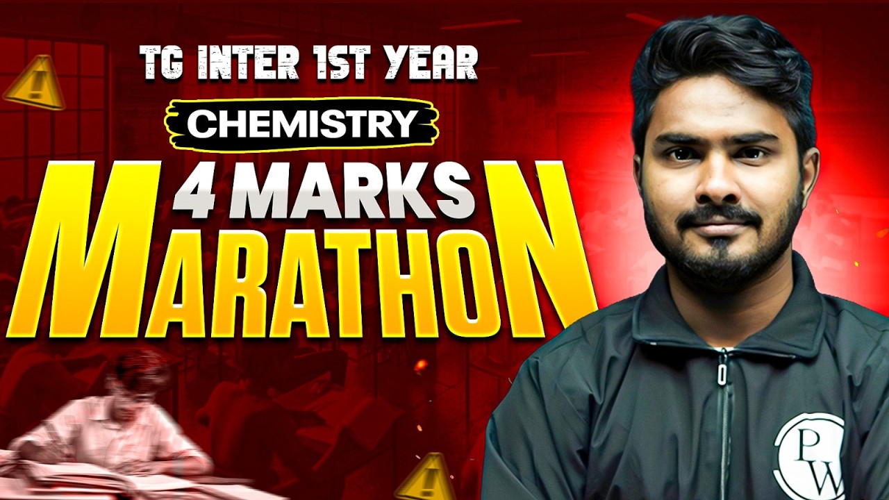 Jr Chemistry 4 Marks Final Revision Marathon 🔥 | Score 24 | TG Inter 1st Year | IPE 2026