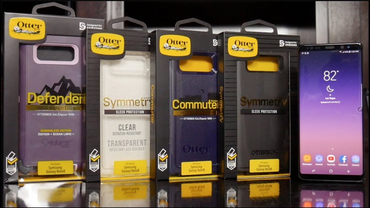 Samsung Galaxy Note 8 - All OtterBox Series Cases: Defender vs Commuter vs Symmetry Comparison