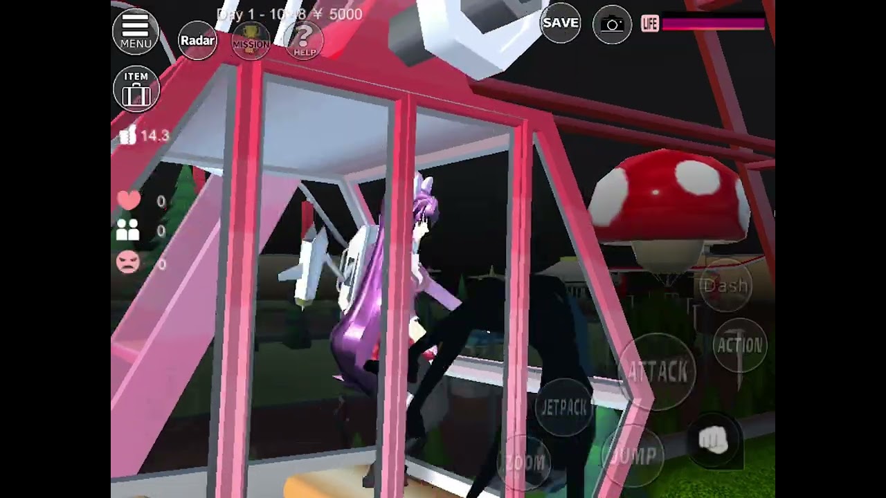 Here is a vid of me encountering the black figure in Sakura school simulator (ignore some stuff)