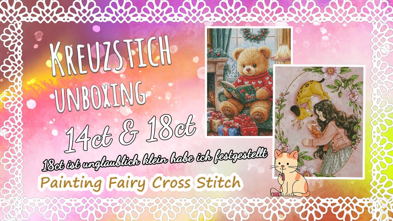 2 NEUE BILDER von PAINTING FAIRY CROSSSTITCH 🤍😇 || 18CT ist sehr klein habe ich festgestellt 😅🤣