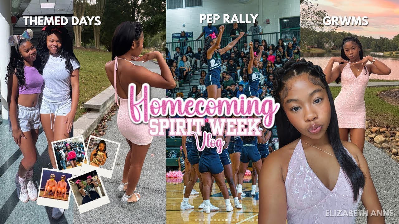 Homecoming Spirit Week Vlog | themed days, grwm’s, pep rally, football game & more! l elizabeth anne