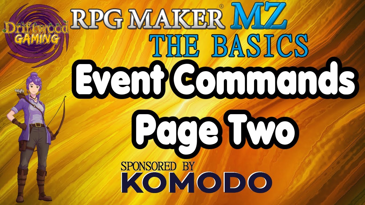 Как использовать команды событий. Страница 2. RPG Maker MZ. Учебное пособие по основам.