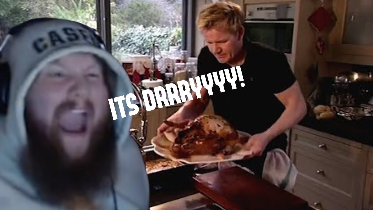 Caseoh Reacts to Gordon Ramsay Turkey Recipe