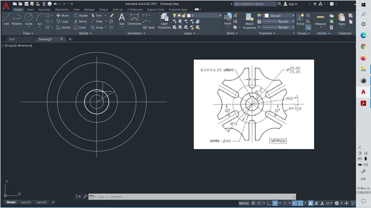DIBUJO LEVA DE GINEBRA AUTOCAD