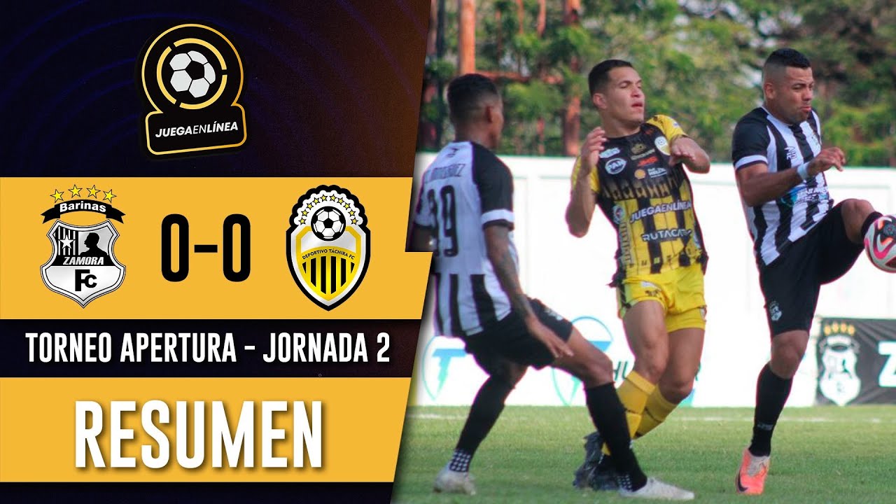 No se sacaron ventaja en Guanare | Zamora Vs Táchira | LigaFUTVEJuegaEnLinea | Jornada 2