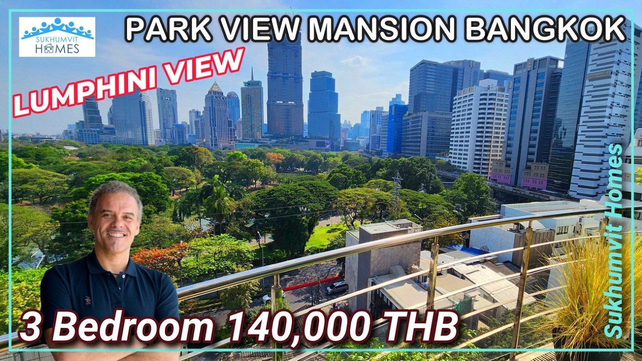 Lumphini Park View Mansion Bangkok 3 Bedroom Apartment 140,000 THB Monthly