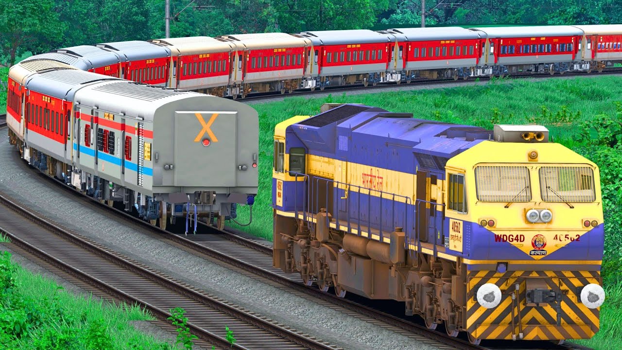 WDG4D SHUNT RED LHB EXPRESS TRAIN | BUMPY RAILROAD | Train Simulator | Railworks | NTG GAMING