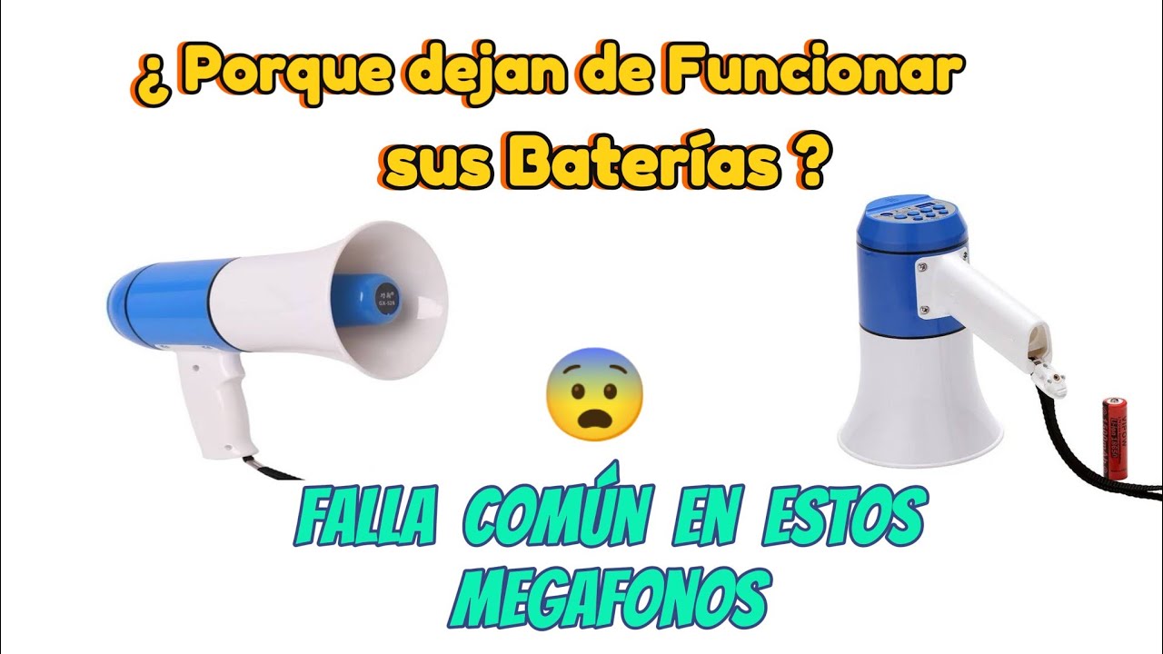 ✅👉Falla común en estos modelos de Megafonos pequeños con baterías extraíble..😱😱