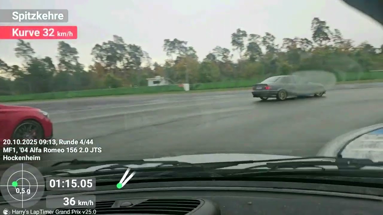 Touristenfahrten Hockenheimring, 20.10.2025, Alfa 156 2.0 JTS, Gruppe 1-1, ca. 9.00 Uhr