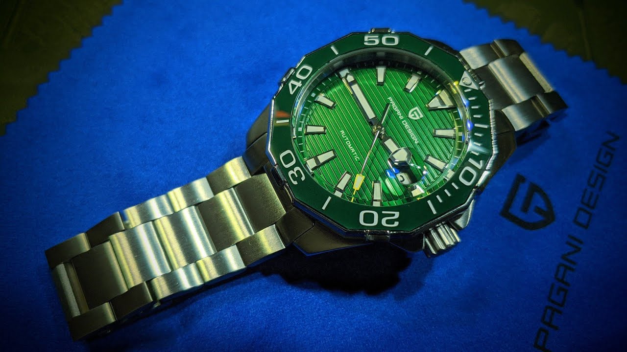 (4K) Pagani Design PD-1617 Aquaracer homage with Seagull ST6 movement