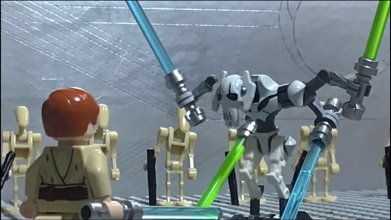 Obi-Wan Kenobi vs General Grievous Lego, Star Wars: Revenge of the Sith.