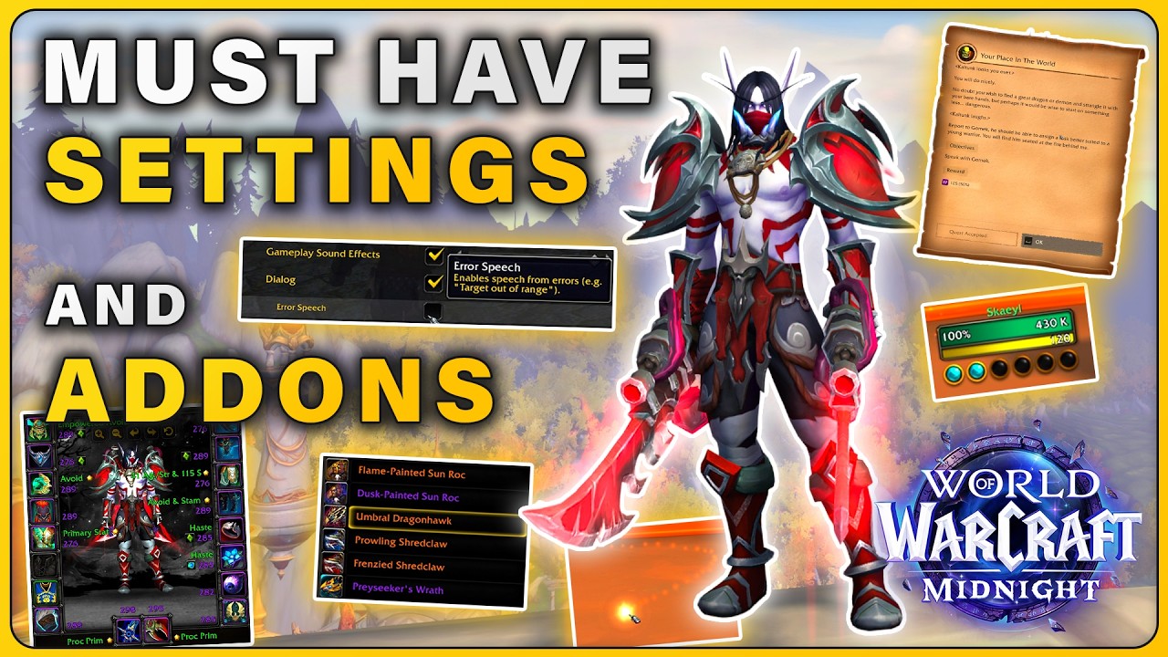 Must Have WoW Midnight Settings and Addons to Use (For Newer Players)
