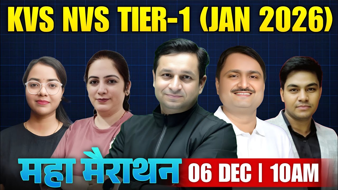 KVS NVS Tier 1 Exam 2026 Preparation: Complete Syllabus Mega Marathon