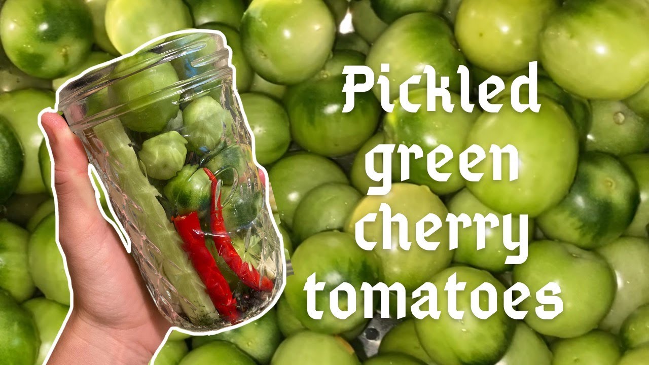 Pickled green tomatoes - canning - beginner friendly