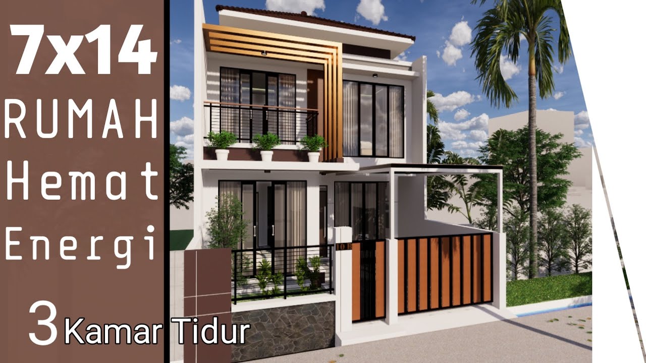 RUMAH MINIMALIS 2 LANTAI MODERN 7X14 OPEN SPACE