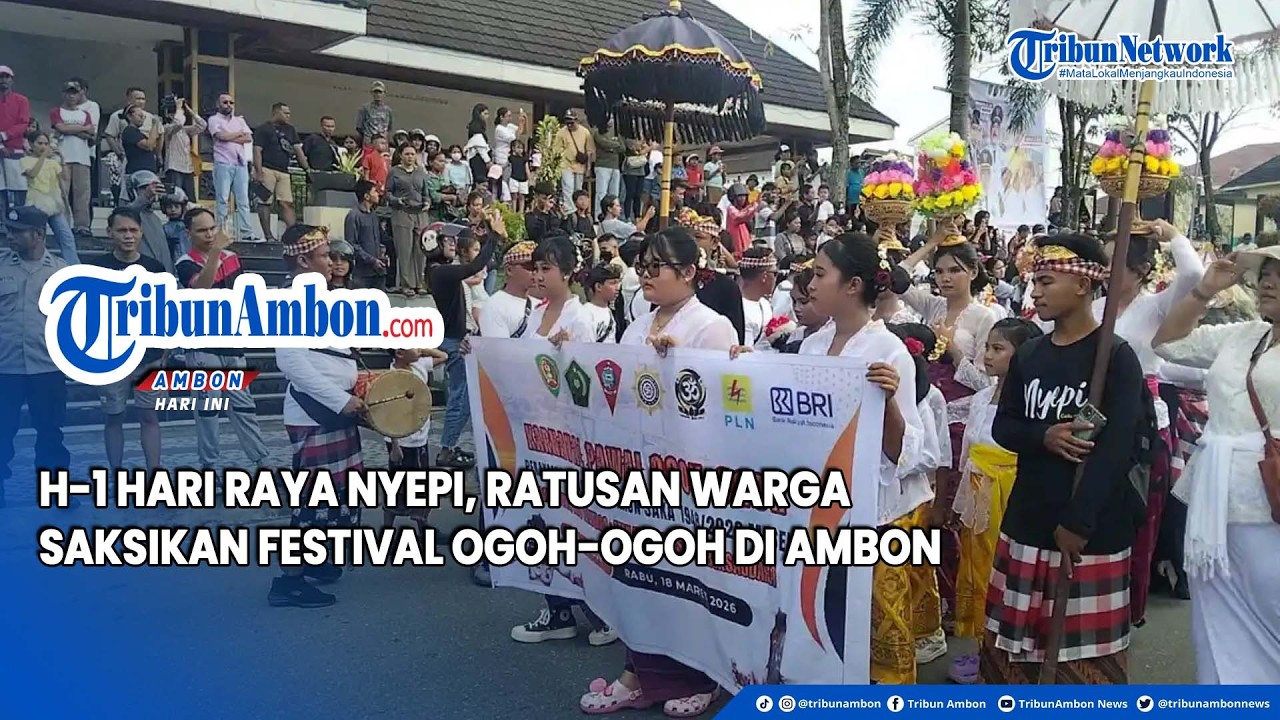 H-1 Hari Raya Nyepi, Ratusan Warga Saksikan Festival Ogoh ogoh di Ambon