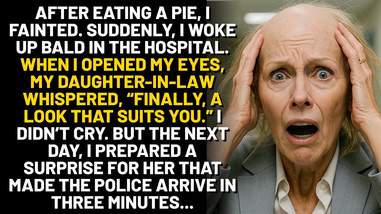 I Woke Up Bald After Eating Her Pie. My DIL Mocked Me — 24 Hours Later, the Police Were at Her Door!