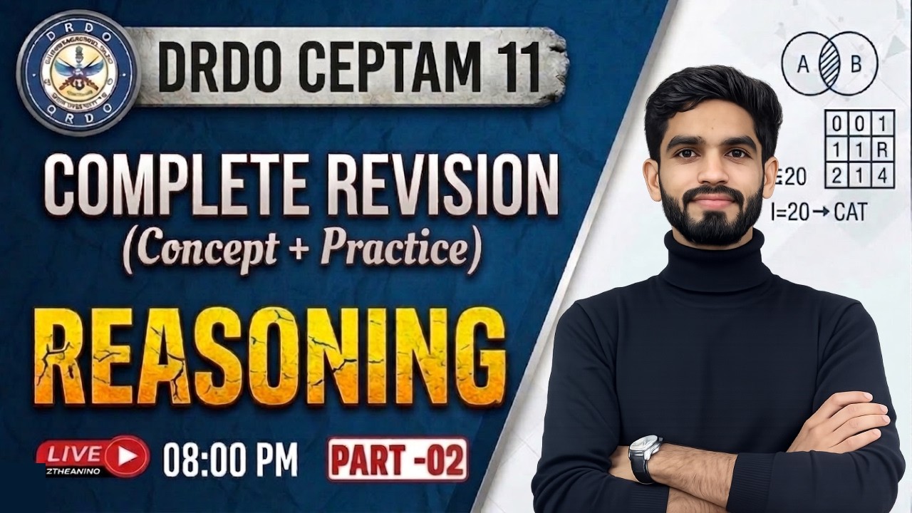 DRDO CEPTAM 11 2026 Reasoning Marathon -02 🎯 | Most Expected Questions |Important Questions for DRDO