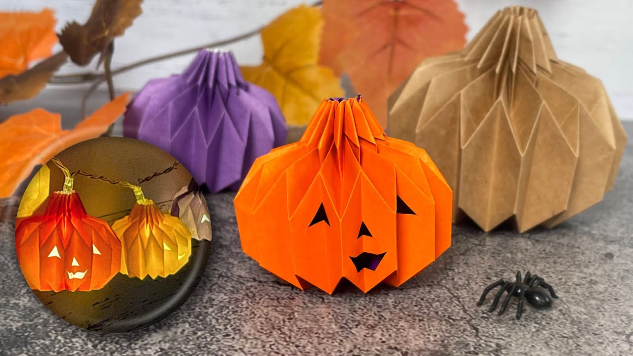折り紙ハロウィン かわいい かぼちゃ 🎃 Halloween Origami Pumpkin