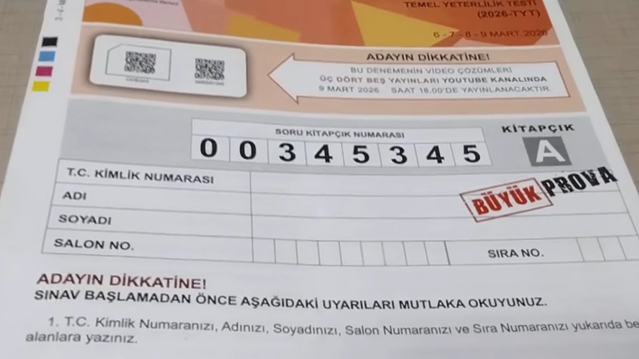2. MEZUN GÖZÜNDEN 345 TYT BÜYÜK PROVA YORUMU.. (Mezun tayfa gelin dertleşelim) 