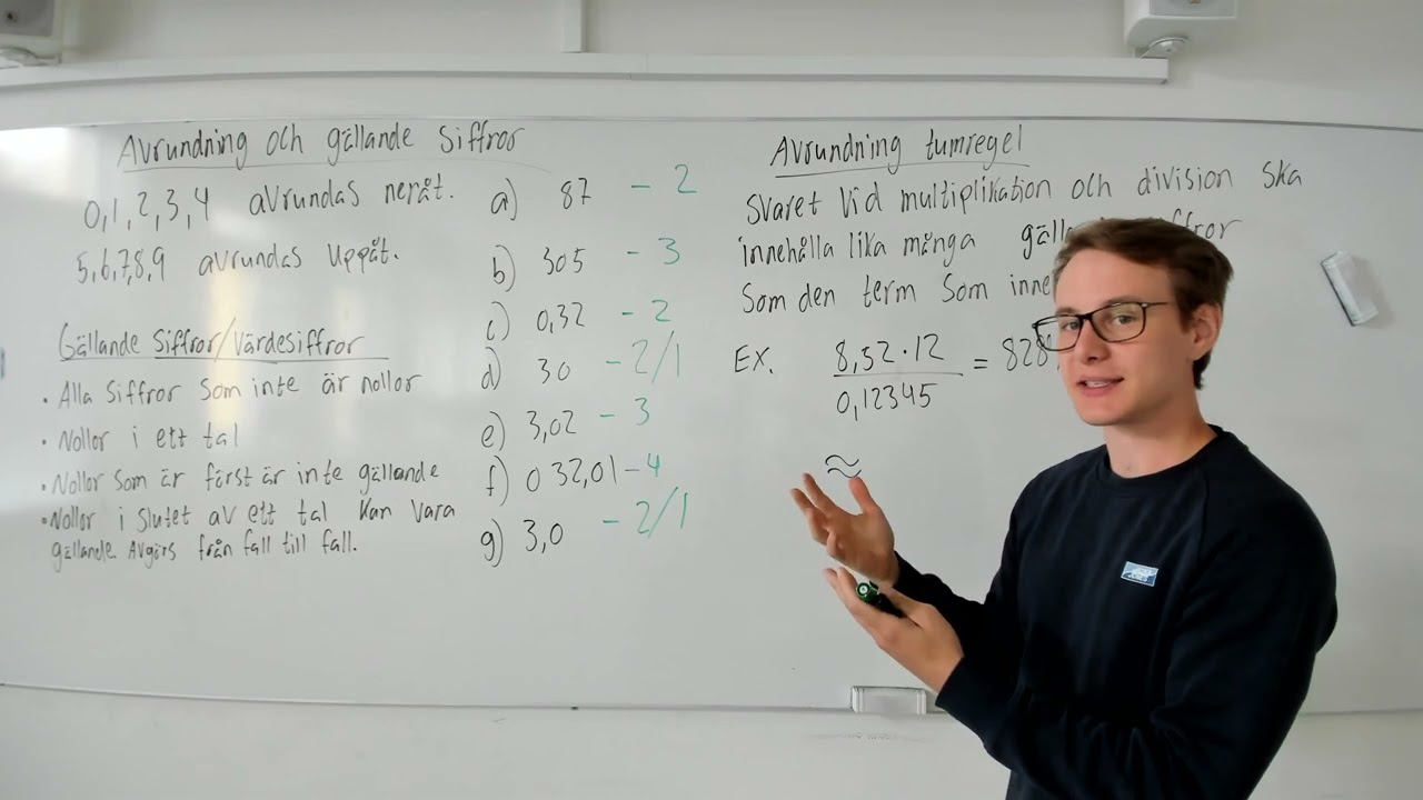Avrundning och gällande siffror