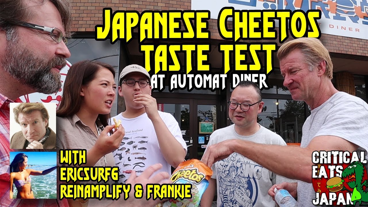 Japanese Cheetos Taste Test at the Automat Diner | with @ericsurf6 & @reinamplify