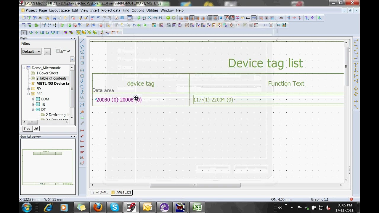 Eplan P8 | Tutorial | Form creation Device Tag List